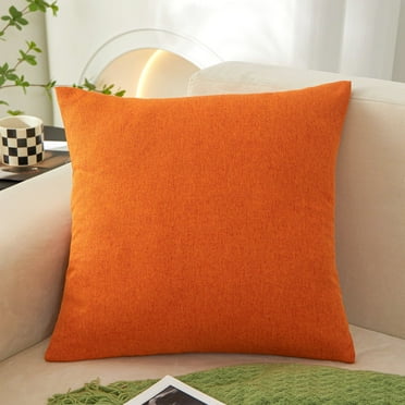 Cterwk Throw Decorative Pillow Covers with Zipper Square Solid Cushion Cover Pillow Case for Couch Sofa Bedroom Living Room, 18x18 Inch