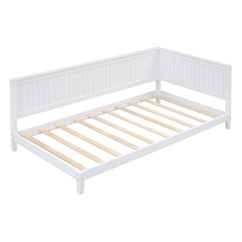 Cterwk Twin Size Wood Daybed Sofa Bed, White