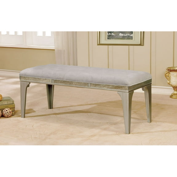 Cterwk Upholstered Seat Bench for Living Room, Dining Room, Gray