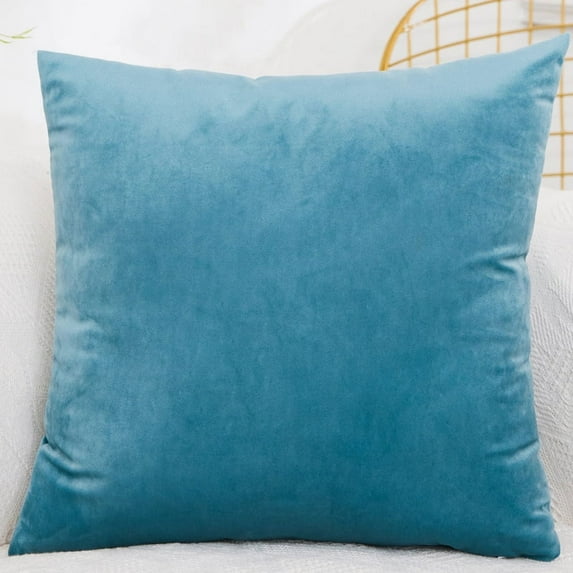 Cterwk Velvet Throw Pillow Cover Decorative Square Pillowcase Soft Cushion Cover Case, 21.65x21.65 inch
