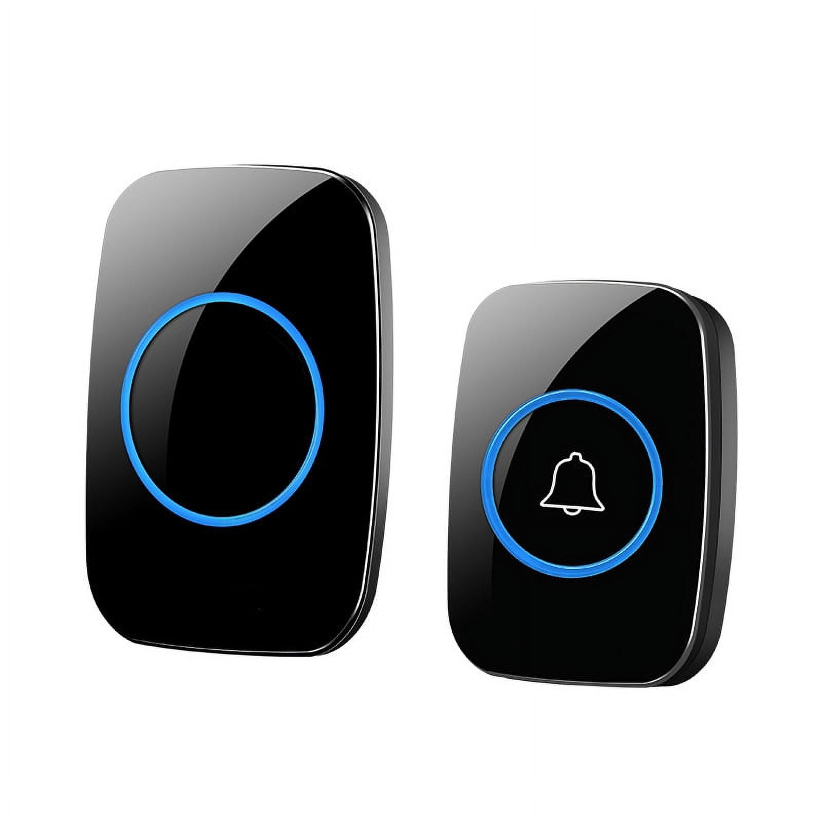 Cterwk Wireless Doorbell Chime Waterproof Plugin Receiver Adjustable Volume 1000ft Range, Easy