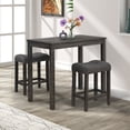 thumbnail image 1 of Cterwk Wood Counter Height Dining Table with 2 Pack Stools, Gray, 1 of 6