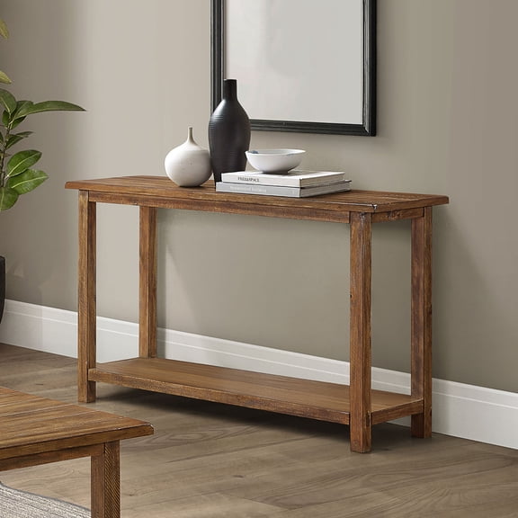 Cterwk Wood Entryway Sofa Console Table End Table for Living Room, Dining Room, Brown