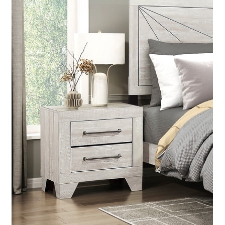 Cterwk Wood Nightstand with 2 Drawers, Perfect for Living Room, Light Brown