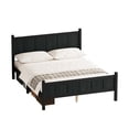 thumbnail image 1 of Cterwk Wood Platform Bed Frame with Headboard and Footboard, Modern Bed Frame for Bedroom, Living Room, Black, 1 of 9