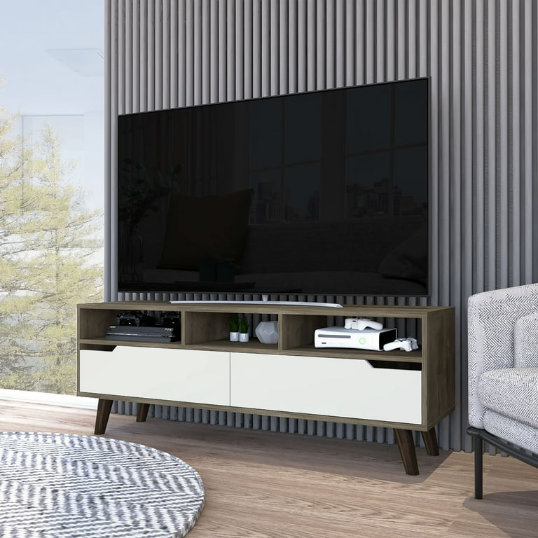 2 Drawer 3 Shelf TV Stand Brown