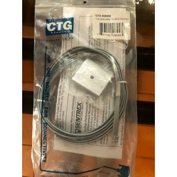 Ctg #08558 Rj12 (6P6C) Male To Male Crossee