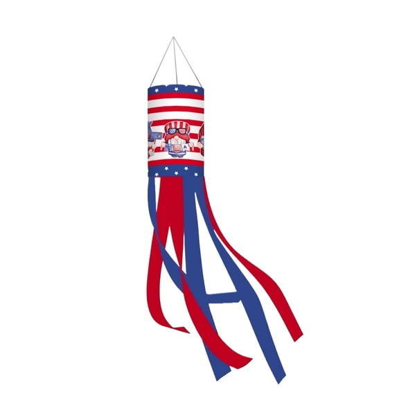 Cthrlog American Independence Day Wind Flag – Red Blue Striped Patriotic Wind Sleeve for Outdoor Garden, Patio & Wall Hanging Decoration – Lightweight, Weather-Resistant, Easy-Hang Party Flag