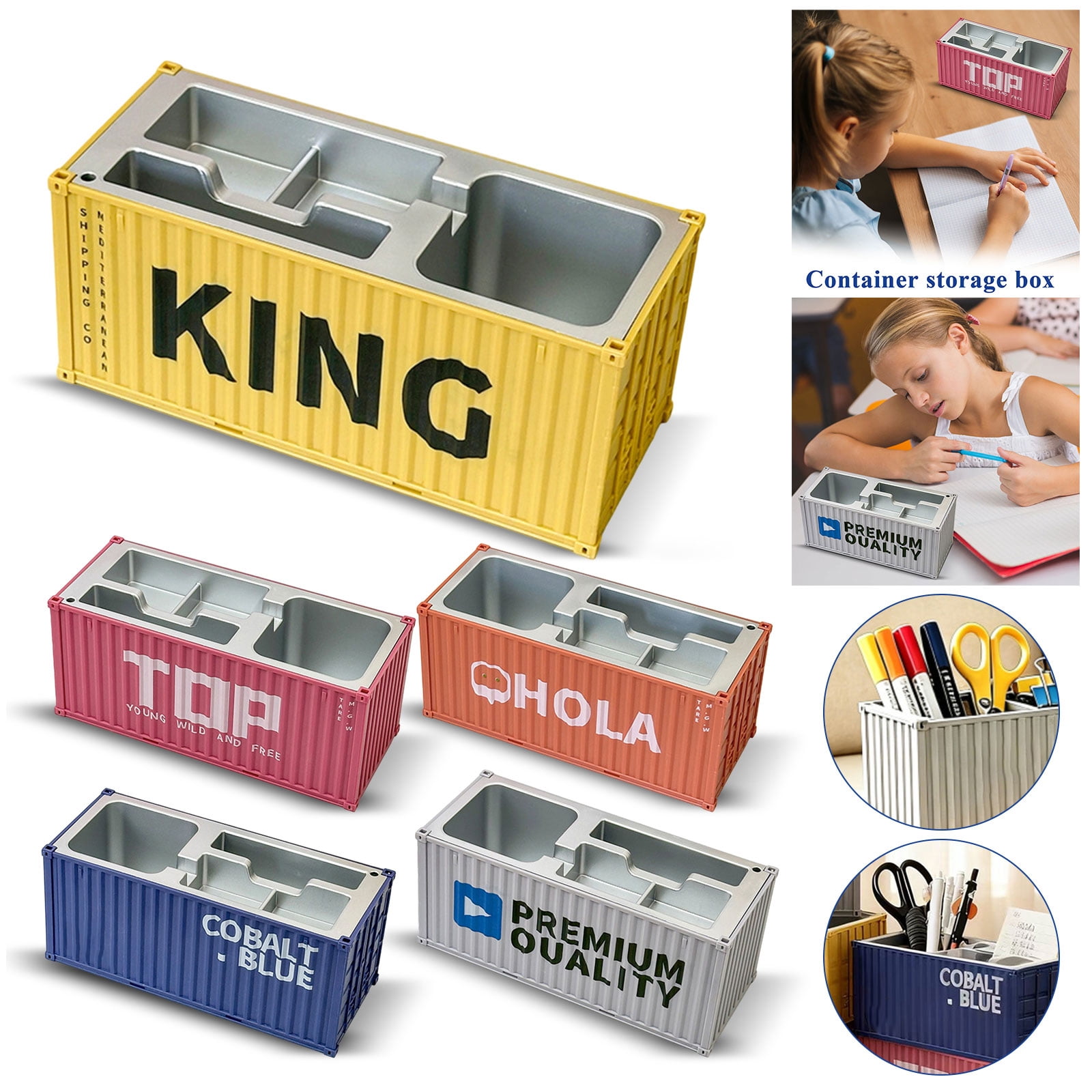 Cthrlog Container Model Storage Box Creative Desktop Organizer for ...