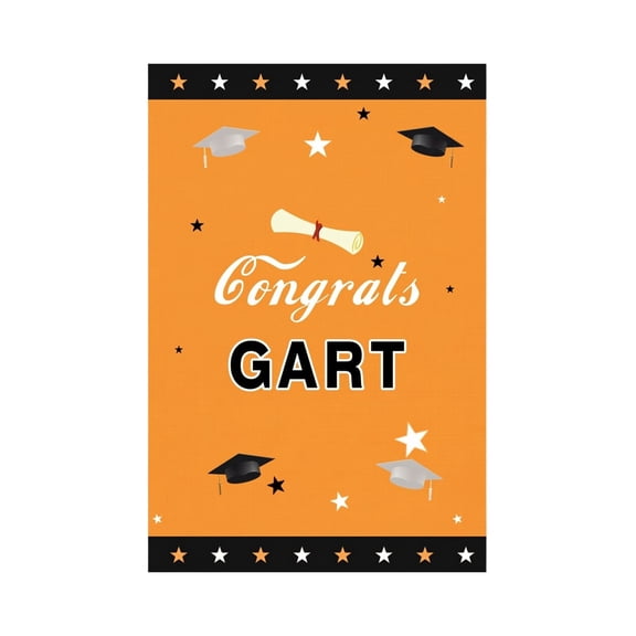 Cthrlog Graduation Garden Flag – Congratulations GRAD Outdoor Decoration Flag with Cap Design, Spring & Commencement Yard Banner for Families, Graduates & Schools