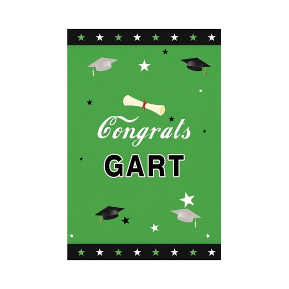 Cthrlog Graduation Garden Flag – Outdoor Congratulations GRAD Decorative Banner for Yard, Lawn, Patio & Graduation Celebration – Weather-Resistant Polyester