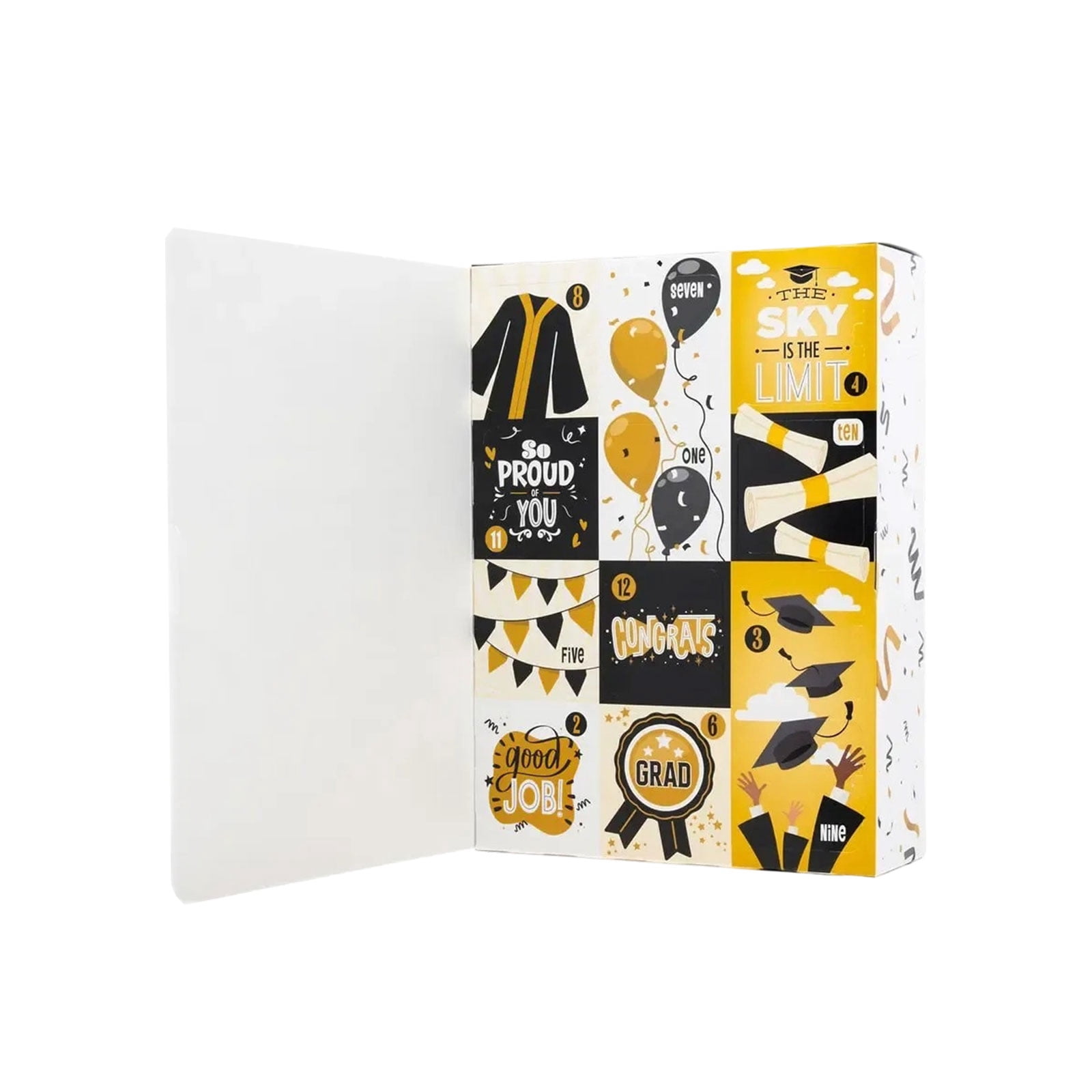 Cthrlog Graduation Gift DIY Box 12-Day Celebration Kit for Graduates Party Decorations Customizable Empty Gift Box for College High School Graduation 2026