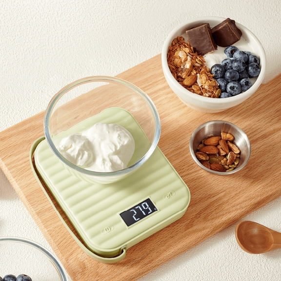 Cthrlog High Precision Food Kitchen Scale, Food Coffee Weight Electronic Scale,for Espresso and Pour-Over Coffee, Portable Digital Kitchen Scale Green