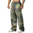 thumbnail image 1 of Cthrlog Mens Camo Graphic Leaf Print Baggy Sweatpants Joggers Workout Elastic Waist Pants Casual Wide Leg Elastic Waist Sweatpants with Pockets Light Green 007, 1 of 4