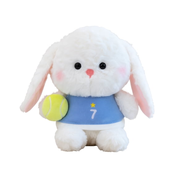 Cthrlog Stuffed Animal Baseball Bunny Plushies, Bedtime Soft Plush Toy Weighted Stuffed Animals Cute Rabbit Doll, Toddler Gifts for Kids Birthday Christmas