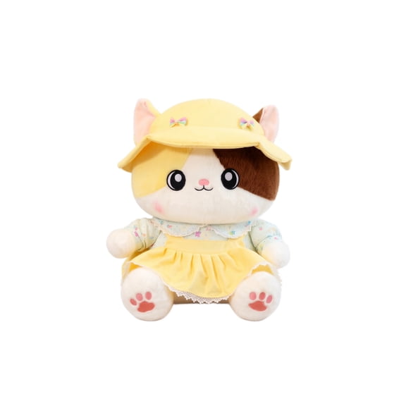 Cthrlog Stuffed Animal Plushies, Bedtime Soft Plush Toy Weighted Stuffed Animals Cute Gifts, Ultra-Soft Cuddle Buddy for Kids Toddlers, Yellow Hat Design