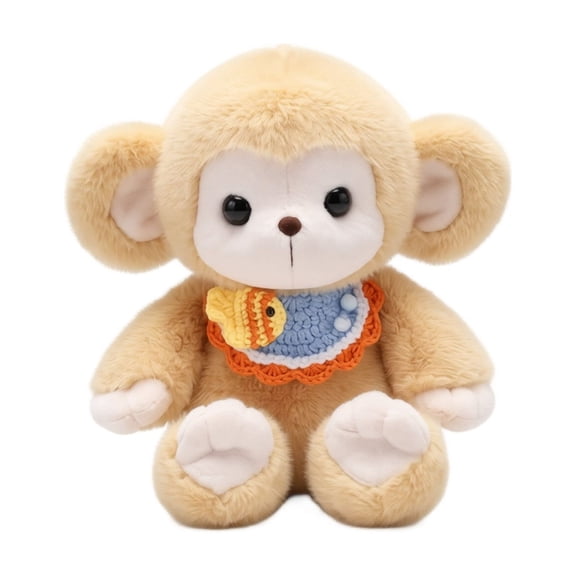 Cthrlog Stuffed Animal Plushies Bedtime Soft Plush Toy Weighted Stuffed Animals Cute Monkey Doll with Orange Outfit, Gifts for Kids Toddlers Birthday Christmas