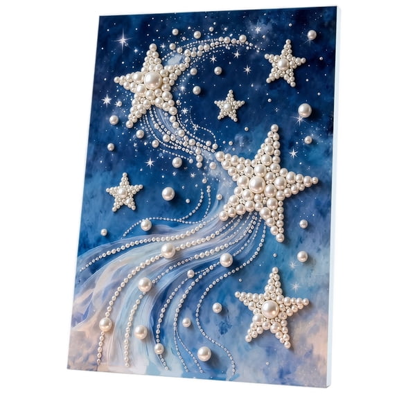 Cthrlog Summerween DIY Pearl Painting Kit Self-Adhesive Creative Art Craft for Adults Teens Room Wall Decor Gift Making with Frame Drawing and Tools Set B