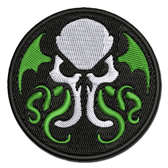 Cthulhu Eldritch Horror Scary Applique Multi-Color Embroidered Iron-On Patch - 2.0 Inch Mini