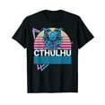 thumbnail image 1 of Cthulhu Horror Necronomicon Monster Lovecraftian Retro Men Casual Retro T-Shirt, 1 of 5