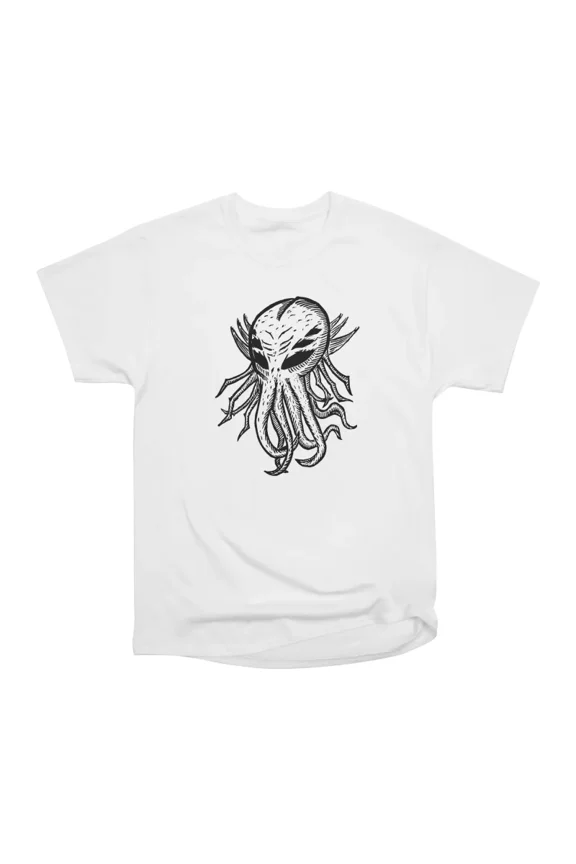Cthulhu Icon Black Ink T-Shirt Tee Gift For Him Merch For Her Apparel For Friend