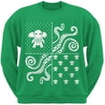 thumbnail image 1 of Cthulhu Lovecraft Ugly Christmas Sweater Green Adult Crew Neck Sweatshirt - Small, 1 of 1