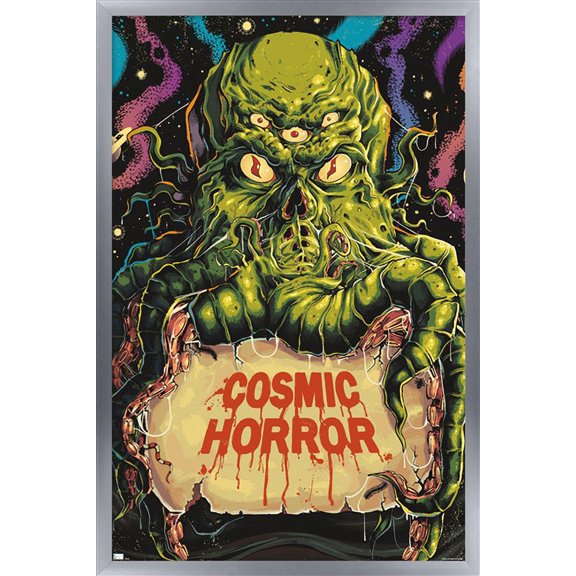 Cthulhu Monster - Classic Horror Wall Poster, 22.375" x 34" Framed