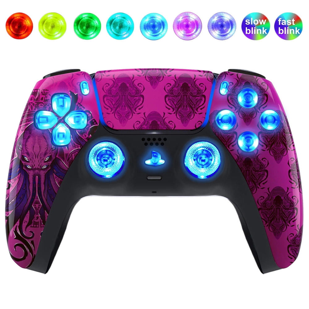 Cthulhu Octa Silent Modz LED Light Up Buttons Wireless Custom Controller for PS5