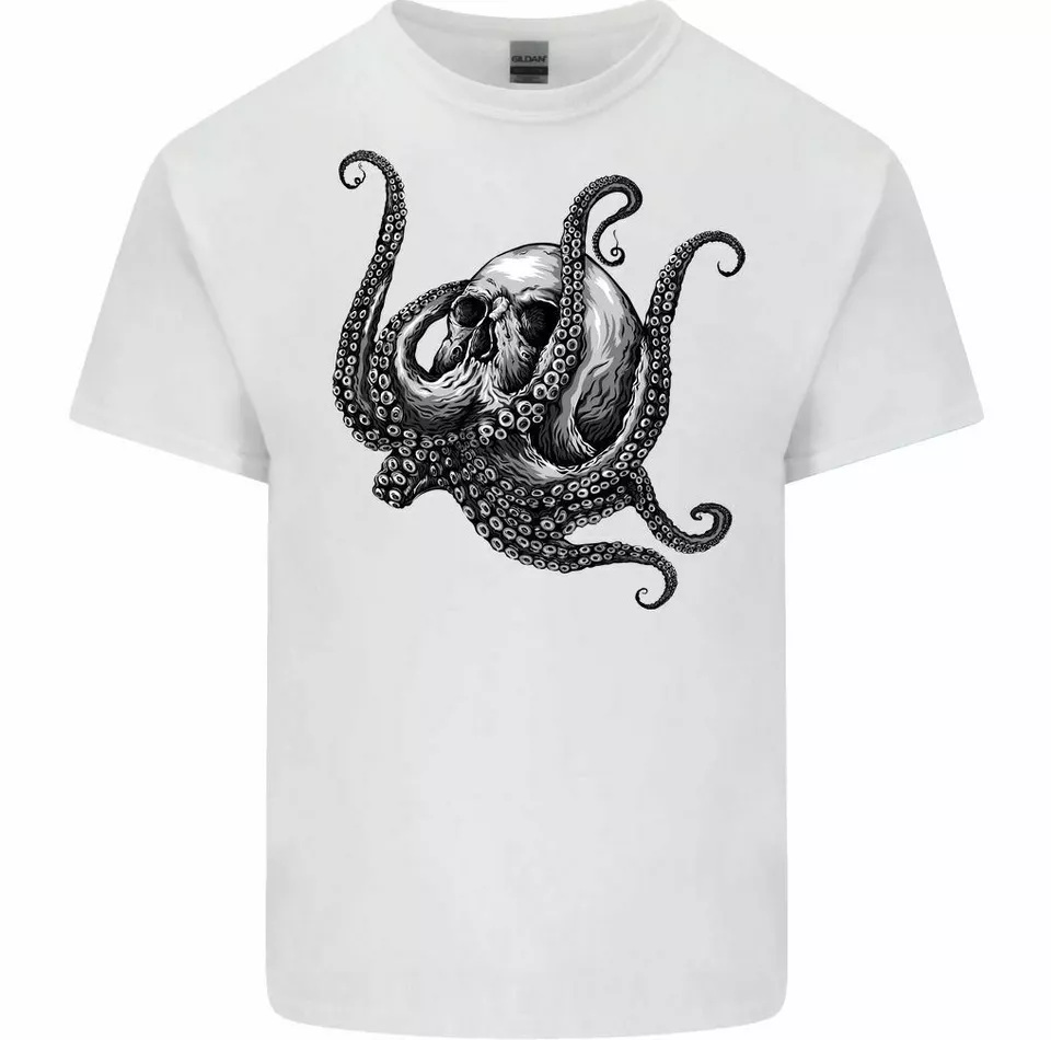 Cthulhu Skull Mens TShirt Kraken Octopus Scuba Diver Diving