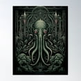 thumbnail image 1 of Cthulhu Slumbers Poster Wall Art, Modern Wall Decor For Living Room Bedroom, 8x12 UNFRAMED, 1 of 3