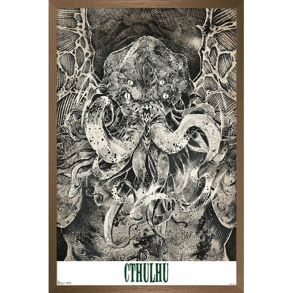 Cthulhu Wall Poster, 22.375" x 34", Framed