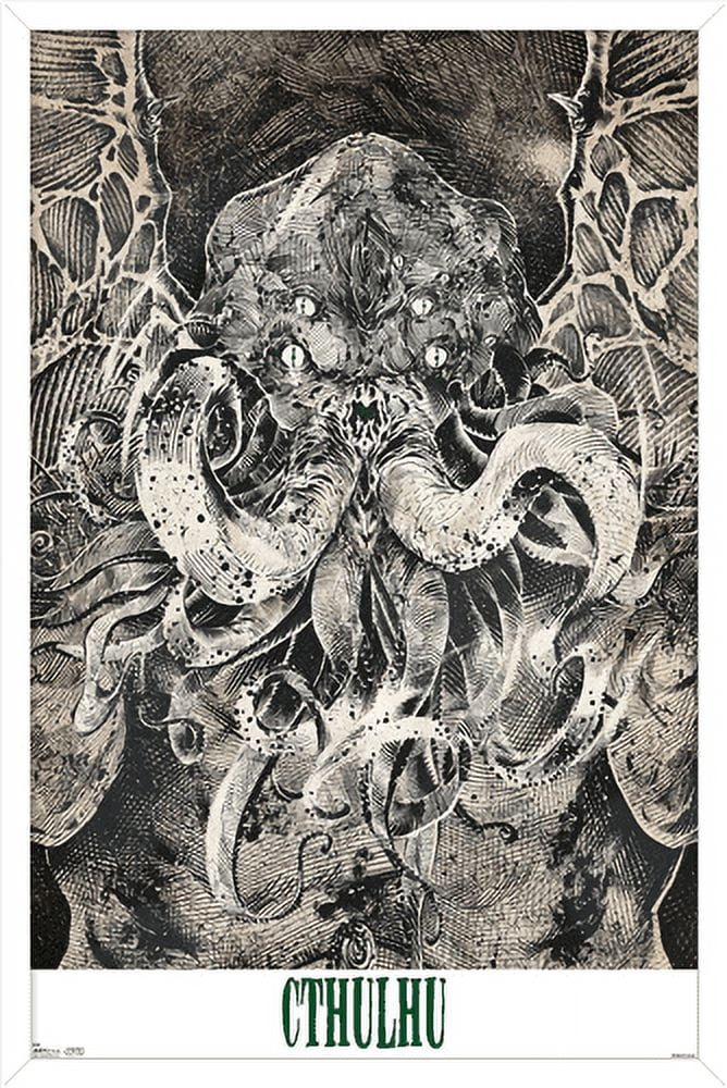 Cthulhu Wall Poster, 22.375" x 34", Framed