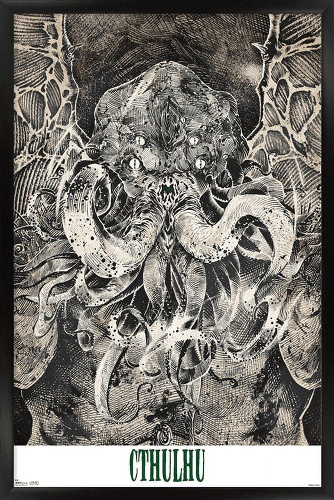 Cthulhu Wall Poster, 22.375" x 34", Framed