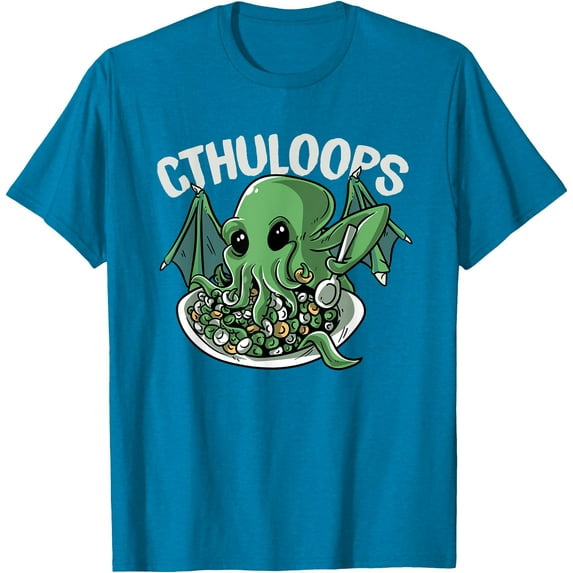 Cthuloops Kawaii Cthulhu Myth Cereal Parody Softstyle Unisex T-Shirt