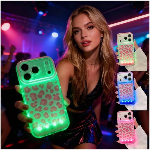 Ctleydistin LED Bowknot Phone Case, Vibrant Built-in Light up Cases, Fashion Colorful Incoming Call Glowing Flash Light-Up Protective Cover for iPhone, Stylish Parties and Daily Use
