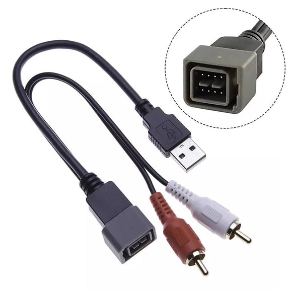 Ctnissanusb 3 Adapter Cable For Nissan For Qashqai J10 Micra K13 For Versa Usb Aux Retention Enabling Usb Aux Audio Connectivity