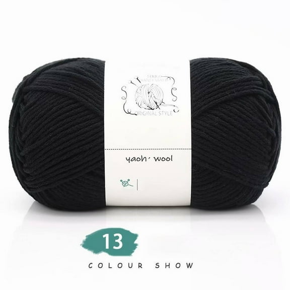Ctnporpo 1PC=100g Hand Woven Cotton Yarn Soft Crochet Yarn for Hand Knitting Warm Sweater Sofa Cushion Scarf DIY (Color : 1PC 01) DIY Knitting Crochet Hook Set