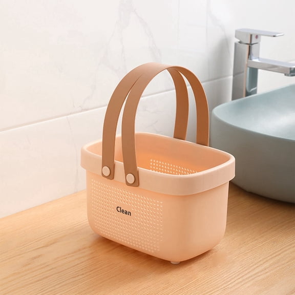 Ctnporpo Bath Basket Wash Basket Portable Bathroom Basket Large Capacity Bath Bucket Hanging Basket Storage Shelves Closet Organizers