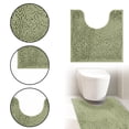 thumbnail image 1 of Ctnporpo Bathroom Mat U Shaped Bathroom Carpet Soft Plush Bathroom Carpet Absorbent Plush Bathroom Carpet Green Area Rug Carpet, 1 of 7