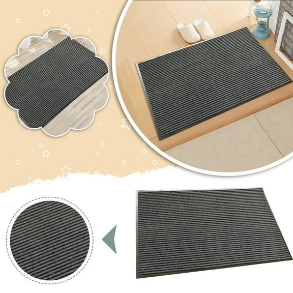 Ctnporpo Carpet Outdoor Rubber Doormat Heavy Duty Shoes Scraper Floor Door Mat for Porch Garage High Traffic Non Slip Entrance Rug Low Profile Non Doormats Home Decor Area Rug Carpet