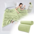 thumbnail image 1 of Ctnporpo Comforter for Hot Sleepers Lightweight Summer Blanket Soft Breathable Double Side Cold Quilt for Home Travel Car Machine Washable Summer Cooling Blanket, Travel Quilt Green, 1 of 9