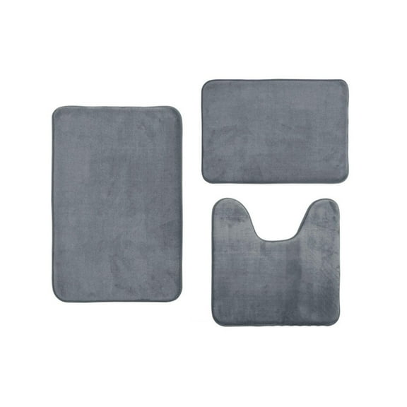 Ctnporpo Coral velvet memory cotton mat bathroom absorbent non-slip carpet 3 pcs/set Area Rug Carpet