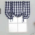 thumbnail image 1 of Ctnporpo Curtains Blue and White Check Up Curtains Farmhouse Thermal Insulated Window Adjustable Balloon Curtain for Small Window Blackout Curtain Sheer Curtain, 1 of 9