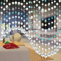 Ctnporpo Curtains Crystal Glass Bead Curtain Luxury Living Room Bedroom Window Door Wedding Decor Blackout Curtain Sheer Curtain