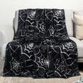 thumbnail image 1 of Ctnporpo Dark Accent Throw Moody Decor Blanket Gothic Blanket Halloween Themed Throw for Goth Room Decor Black Blanket Soft Flannel for Couch Bed and Use Multi-color, 1 of 9