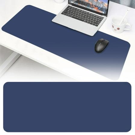 Ctnporpo Desktop Smooth Glides Workstation Surface Guards Desk Mat Home PU Leather Laptop Mousemats Anti Slip Blue