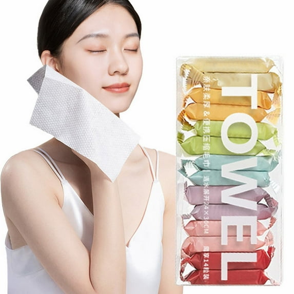 Ctnporpo Disposable Towel Thicker Compressed Towel Large Size Tissue Portable Washcloth Reusable for Travel Camping Hiking Outdoor Sports Beauty Salon Bath Towel Hand Towel