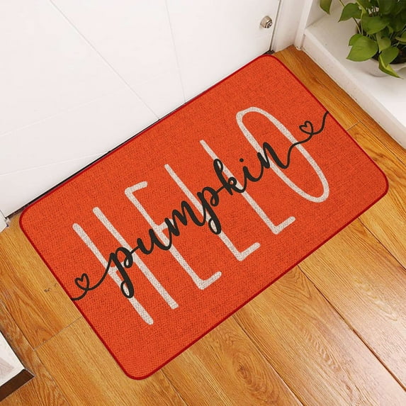 Ctnporpo Fall Thanksgiving Decorative Door Mat Farmhouse Happy Fall Yall Doormat Autumn Buffalo Plaid Doormats Non Slip Fall Indoor Floor Mat Low Profile Entryway Rug for Autumn Holiday De Area Rug