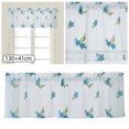 thumbnail image 1 of Ctnporpo Floral Curtains Kitchen Coffee Curtains Bedroom Rod Curtains Lace Short Curtains Lace Curtains 51 X 16 Inch 1 Panels Blackout Curtain Sheer Curtain, 1 of 9