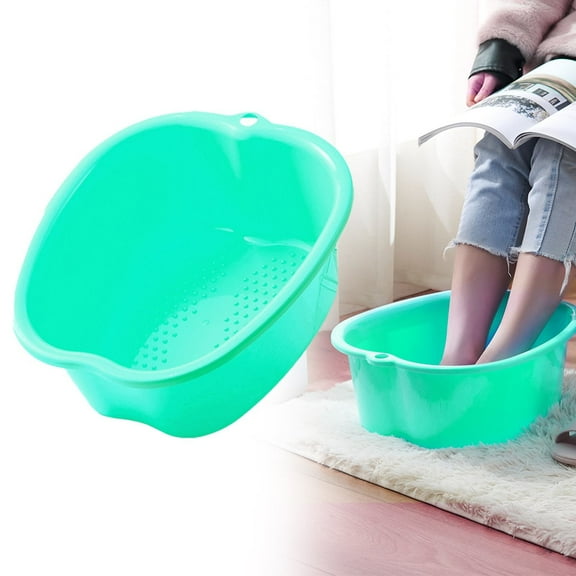 Ctnporpo Foot Soaking Bathtub Large Foot Basin Solid Soaking Foot Bucket Massage Bathtub Exfoliating Pedicure Foot Spa Bath Bucket for Men and Women Bath Towels Bath Mats
